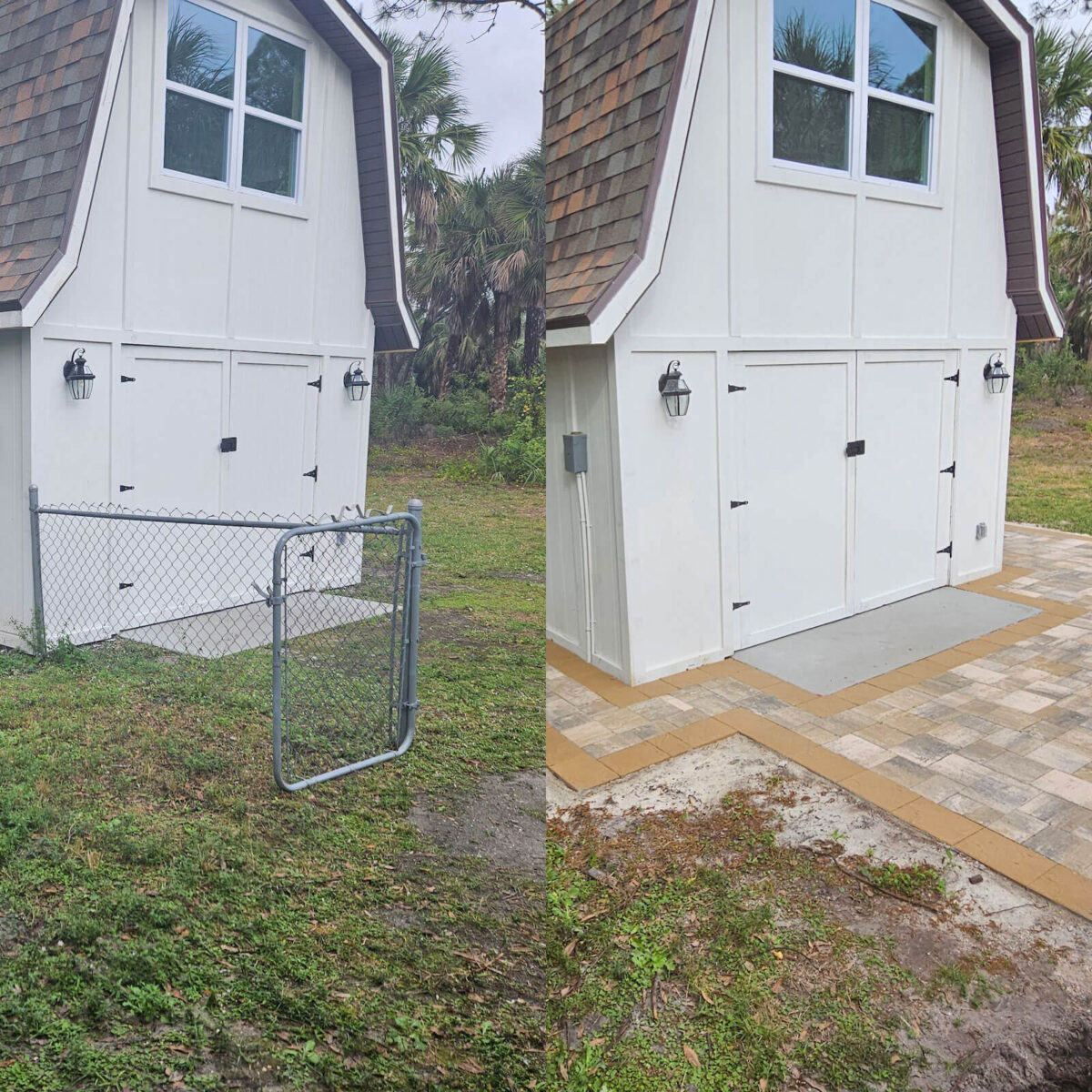 Before After Paver Installation Port Charlotte