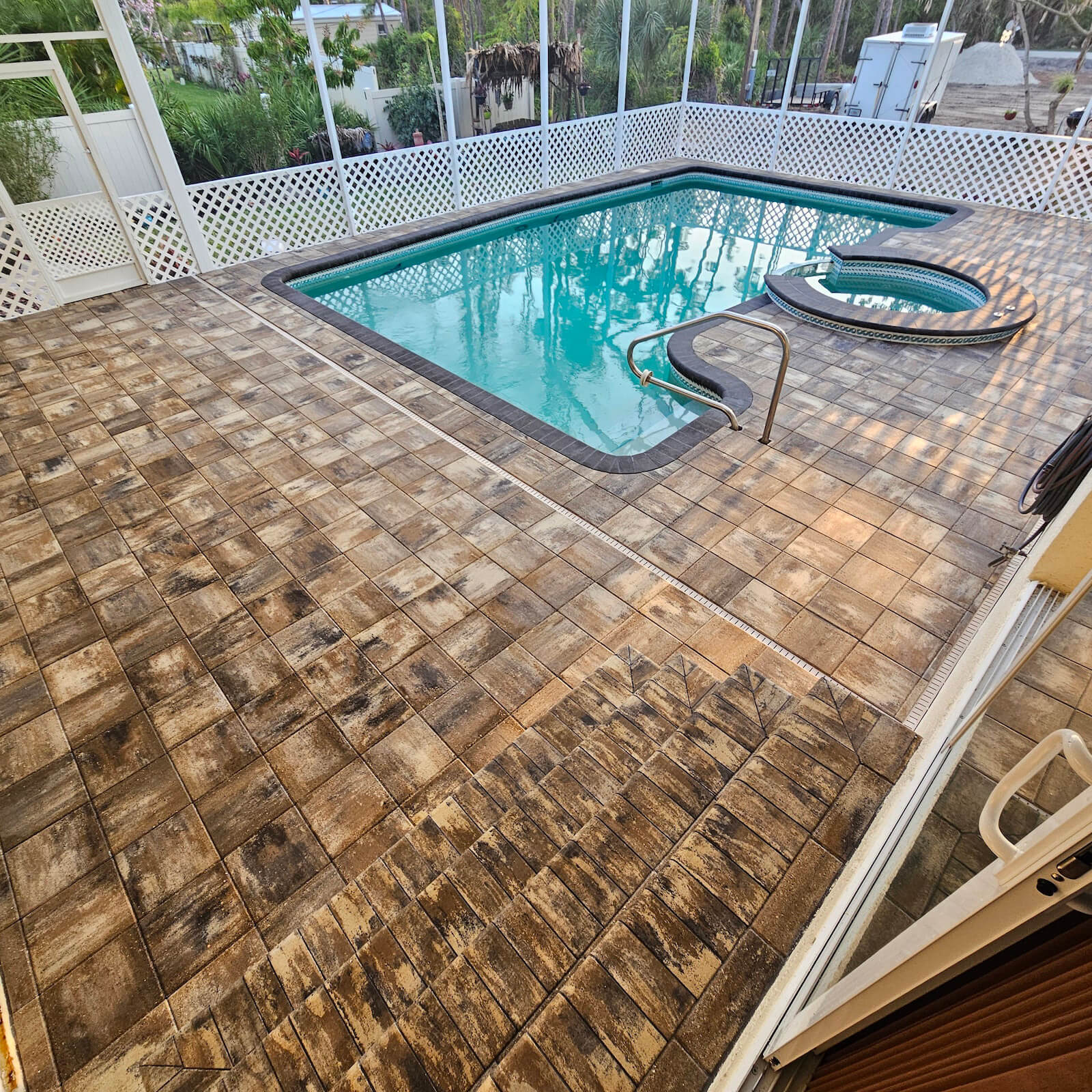 Patio deck pool paver restoration Boca Grande