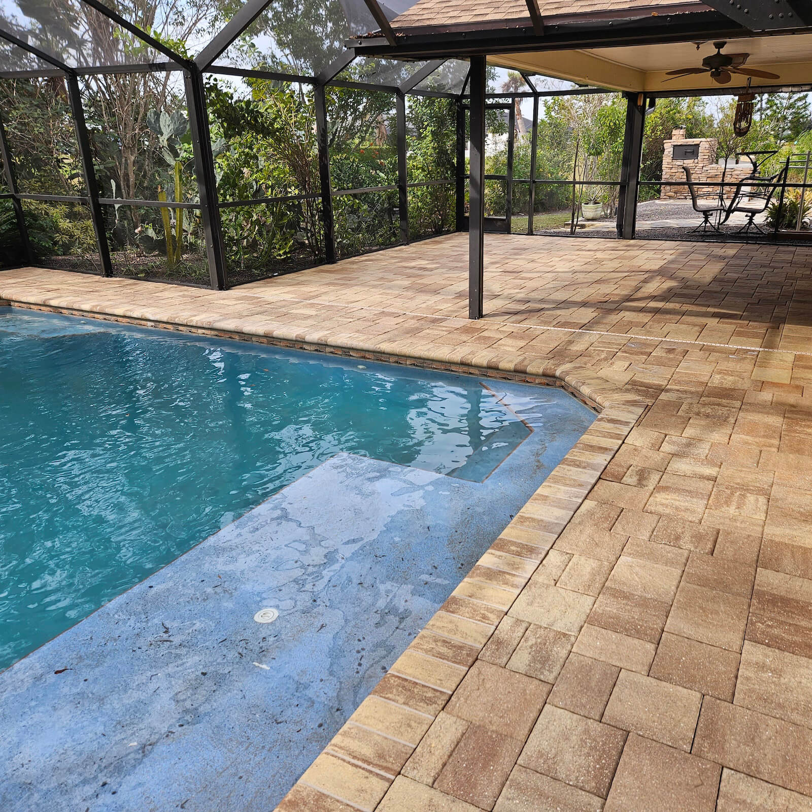 Pool deck paver cleaning North Port