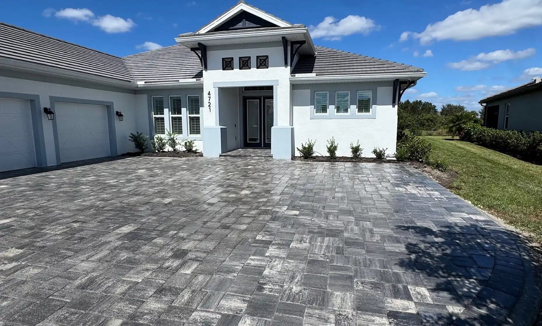 Florida Driveway Pavers - Gray, Sealed