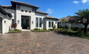 Florida Driveway Pavers, Spanish Style Home